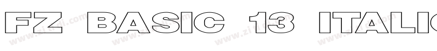 FZ BASIC 13 ITALIC B字体转换